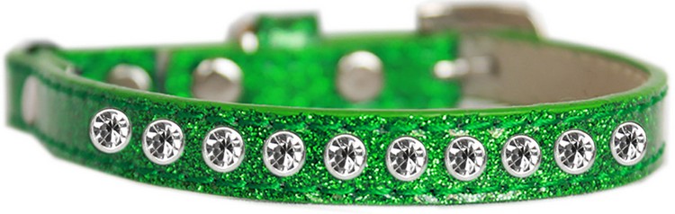 Clear Jewel Ice Cream Cat safety collar Emerald Green Size 14